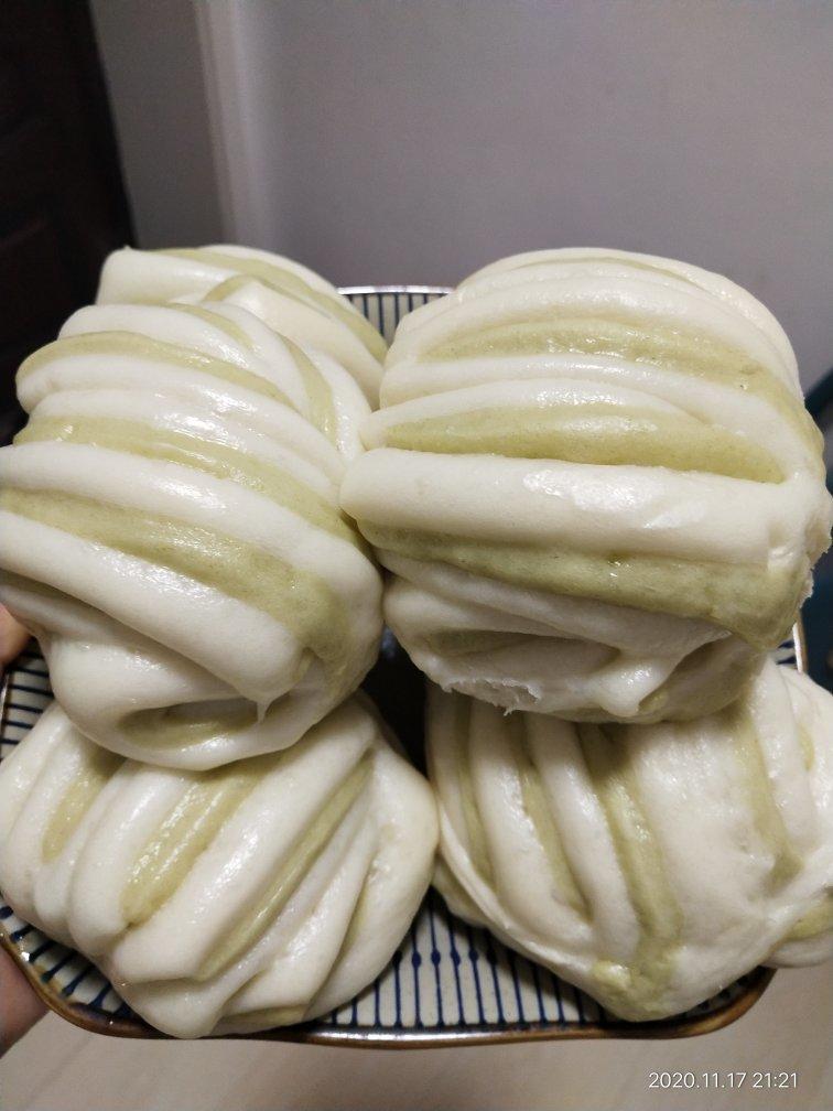 【菠菜双色花卷】馒头的花样