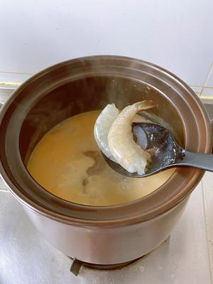 鲜虾鲍鱼瑶柱海鲜砂锅粥（超简单）的做法 步骤10