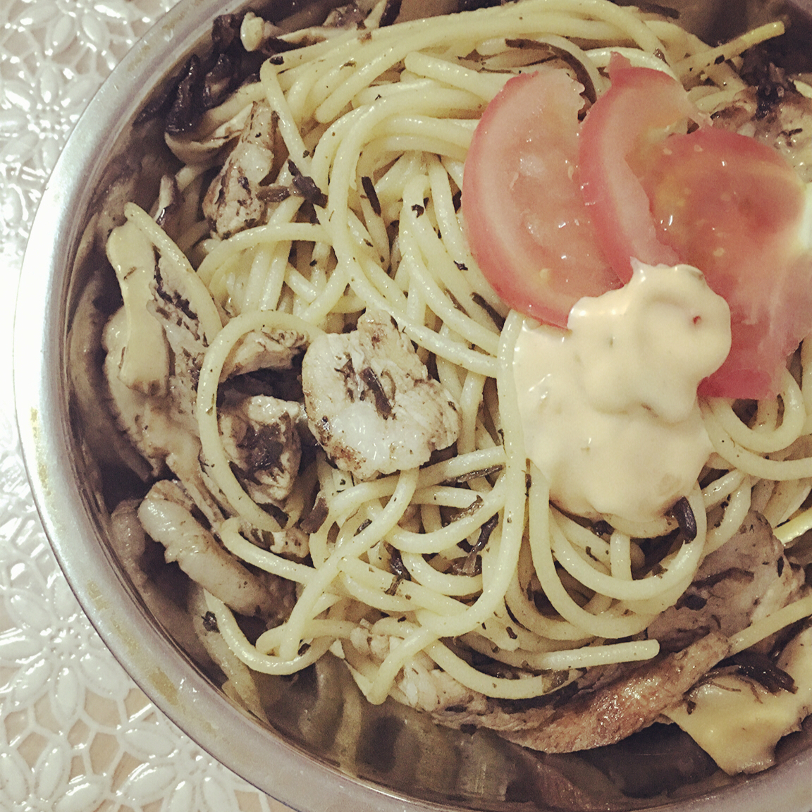 可能是最好吃系列--橄榄菜培根意面