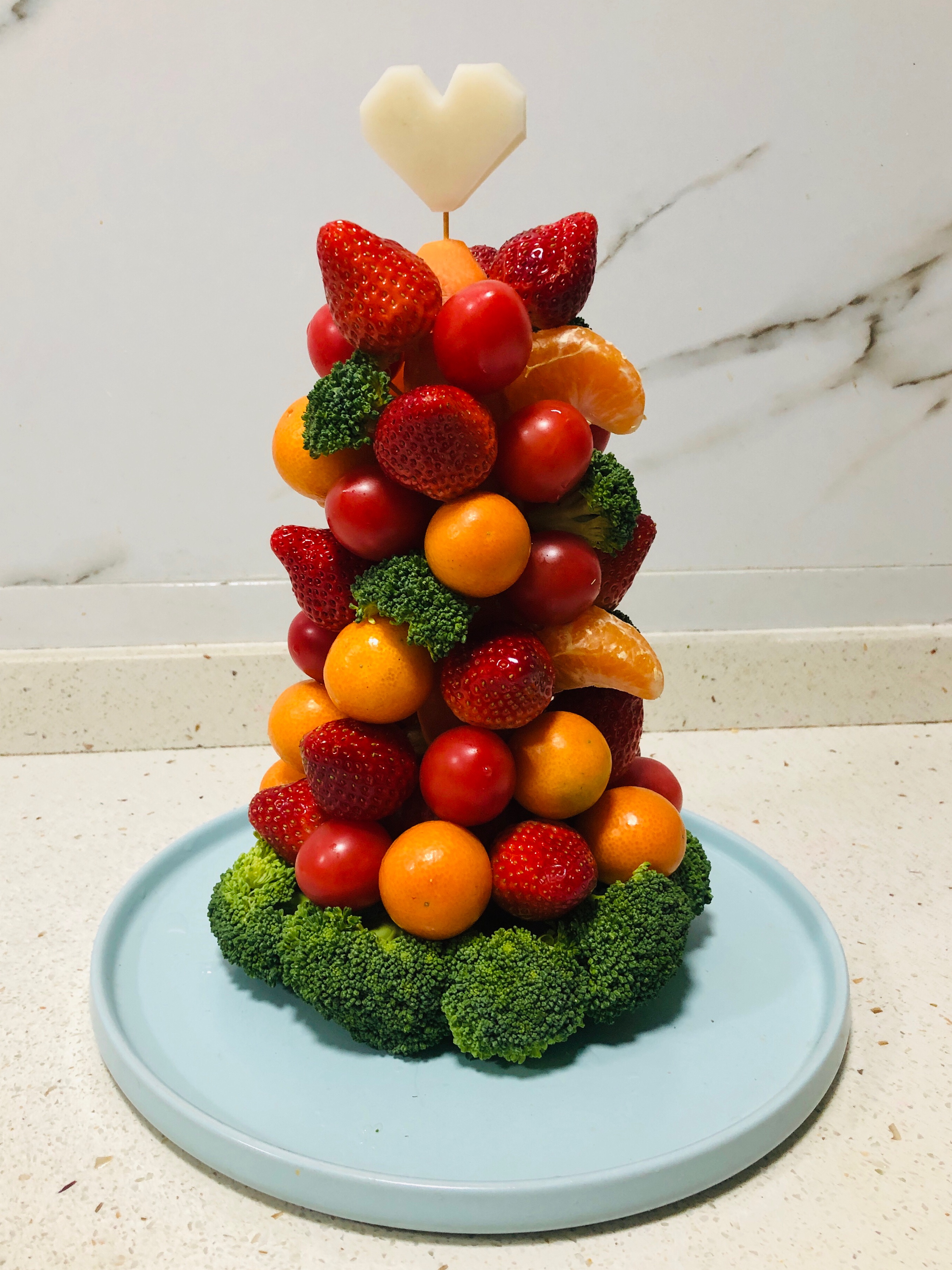 3样水果做圣诞树水果塔的做法