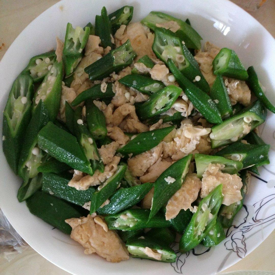 秋葵炒鸡蛋