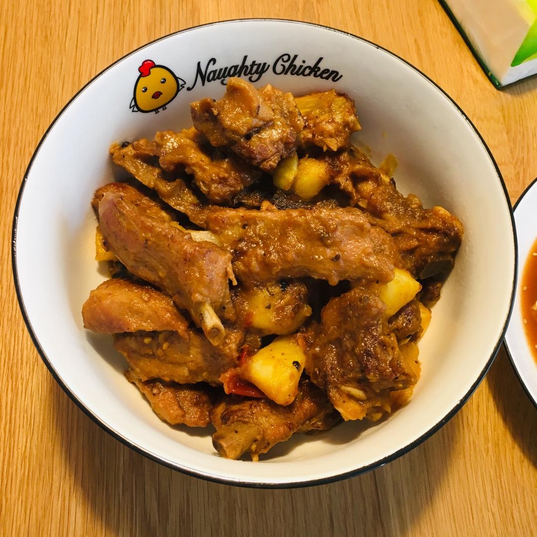 土豆炖排骨