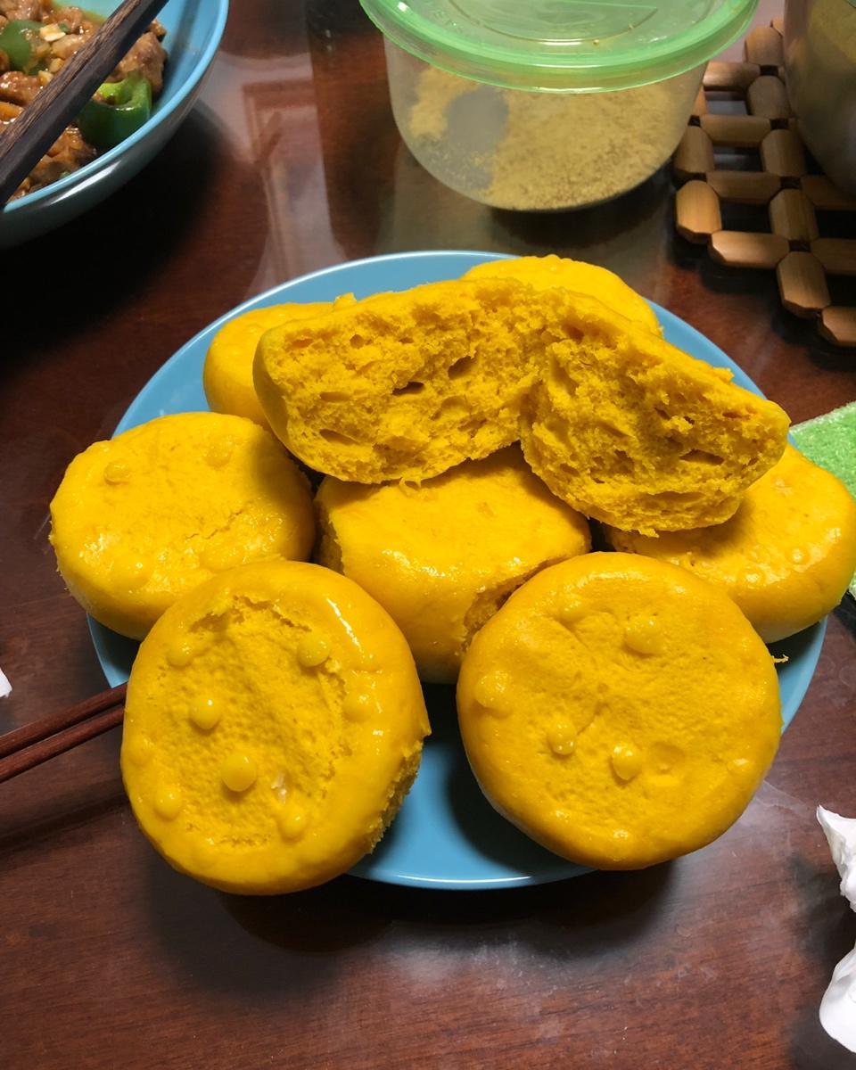 南瓜花卷馒头