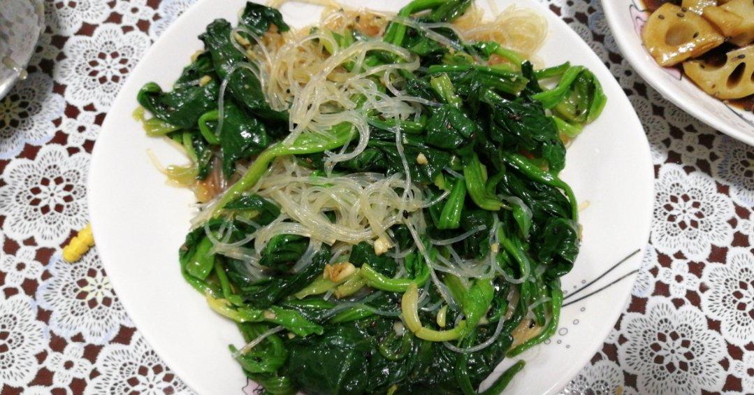 凉拌菠菜粉丝