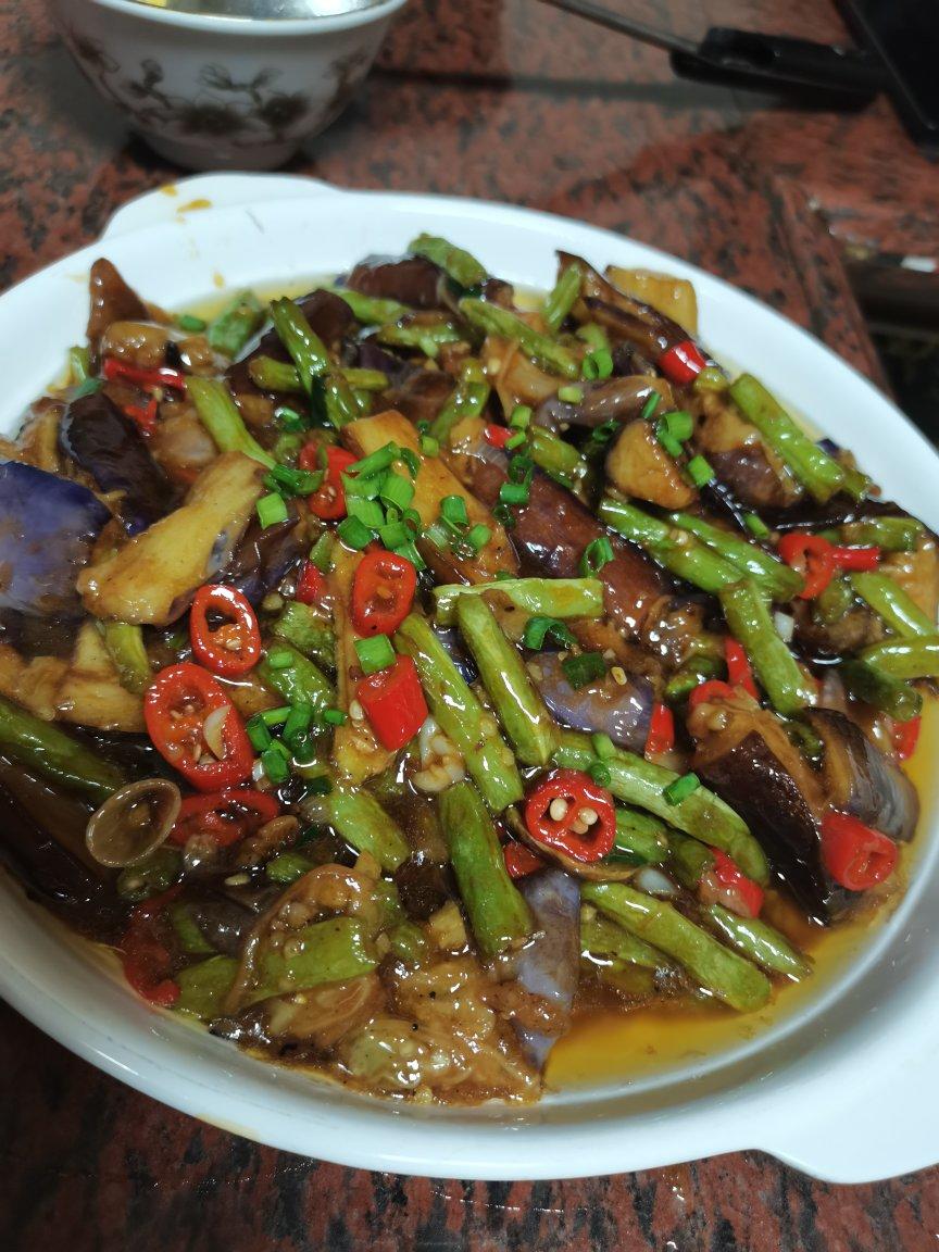 四季豆烧茄子