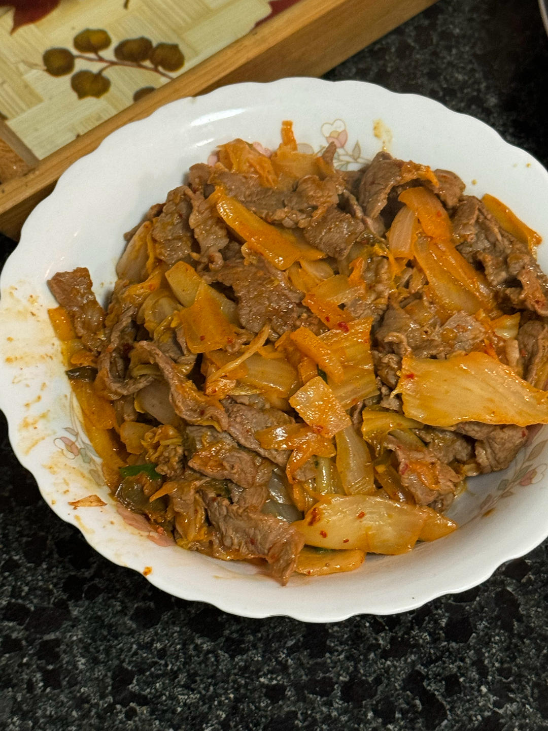 山姆牛肉之-辣白菜炒牛上脑