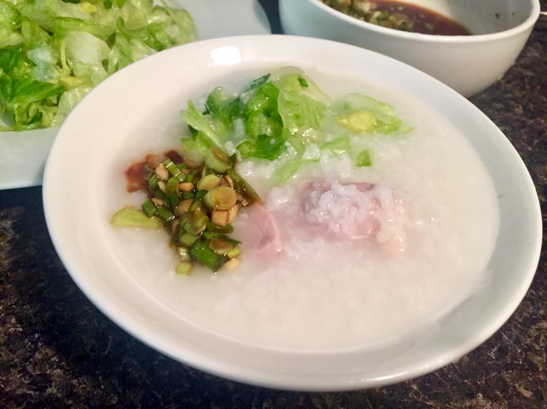 lindienne做的咸瘦肉生菜粥