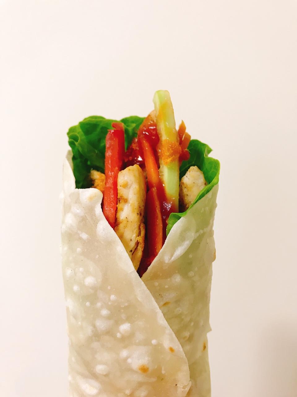 南瓜韩做的鸡肉卷