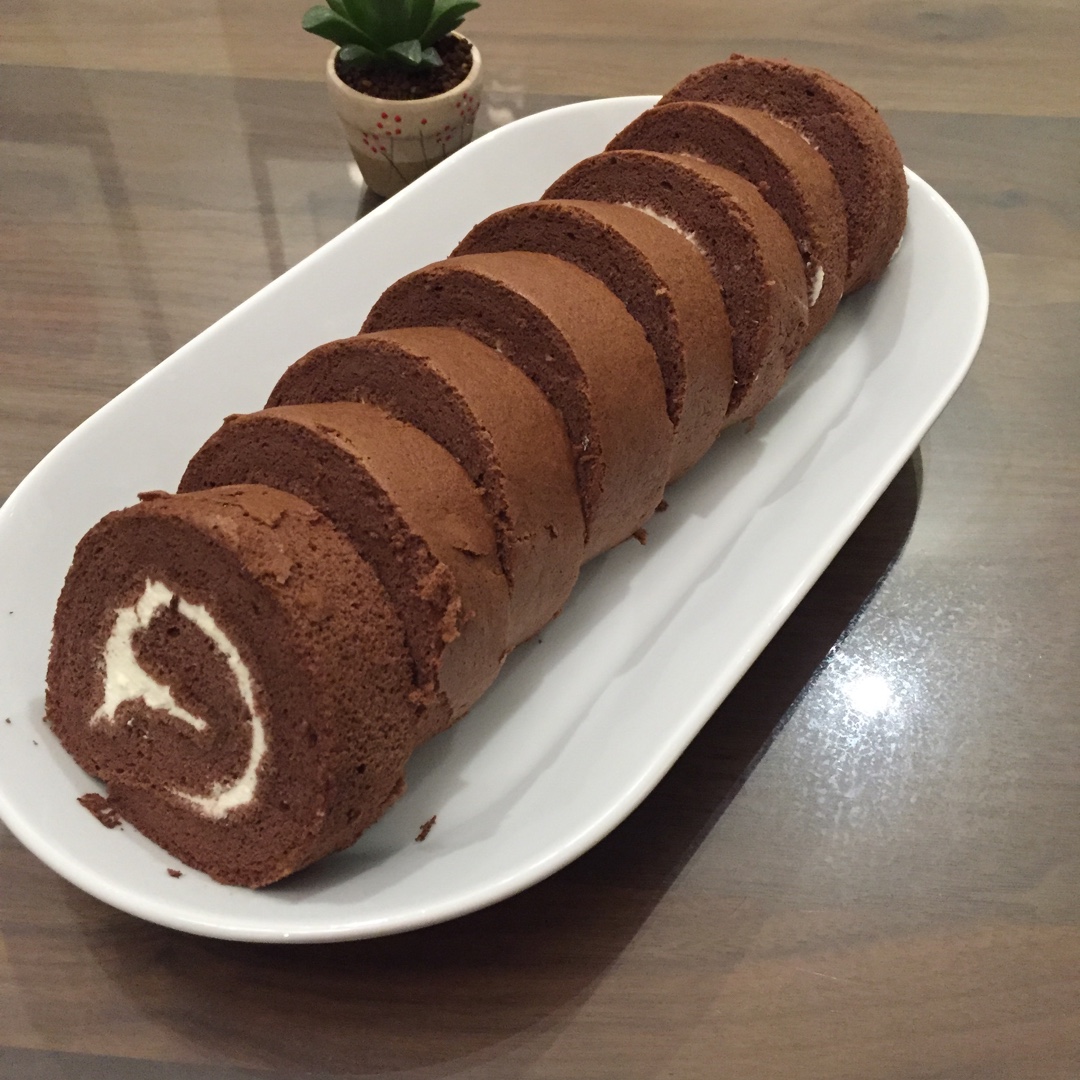 阳光心情_nztd做的可可蛋糕卷