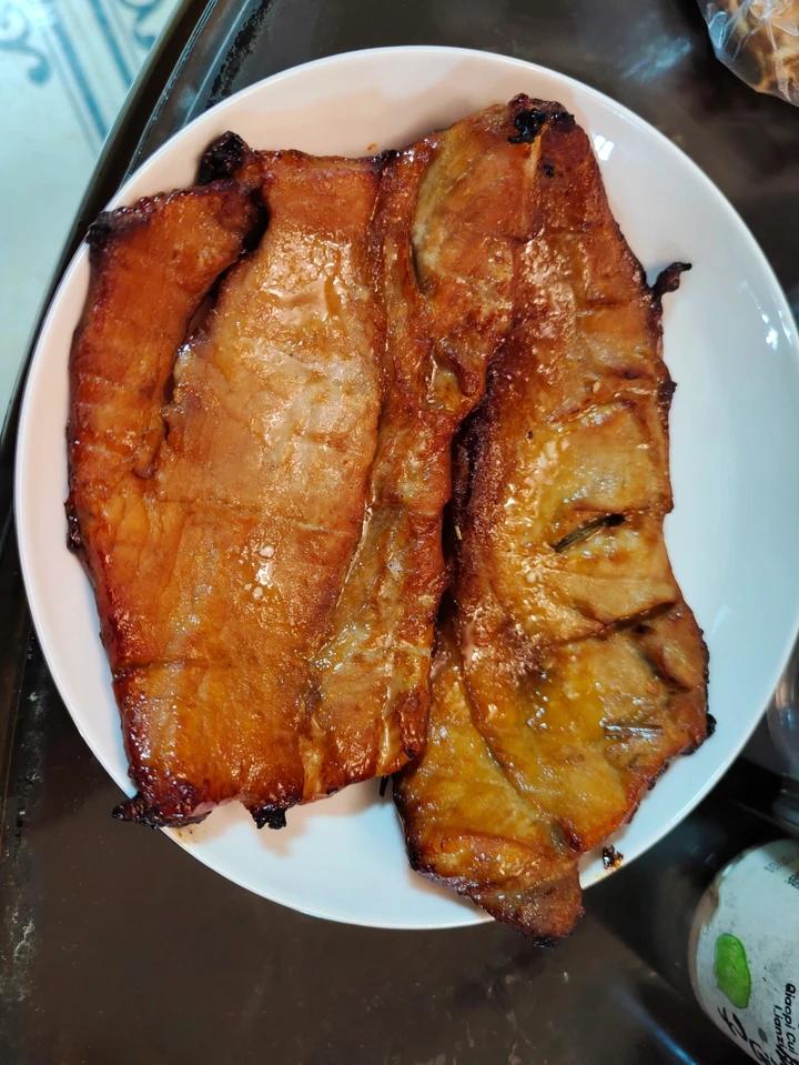炭烧猪颈肉，家常做法的柠香叉烧肉