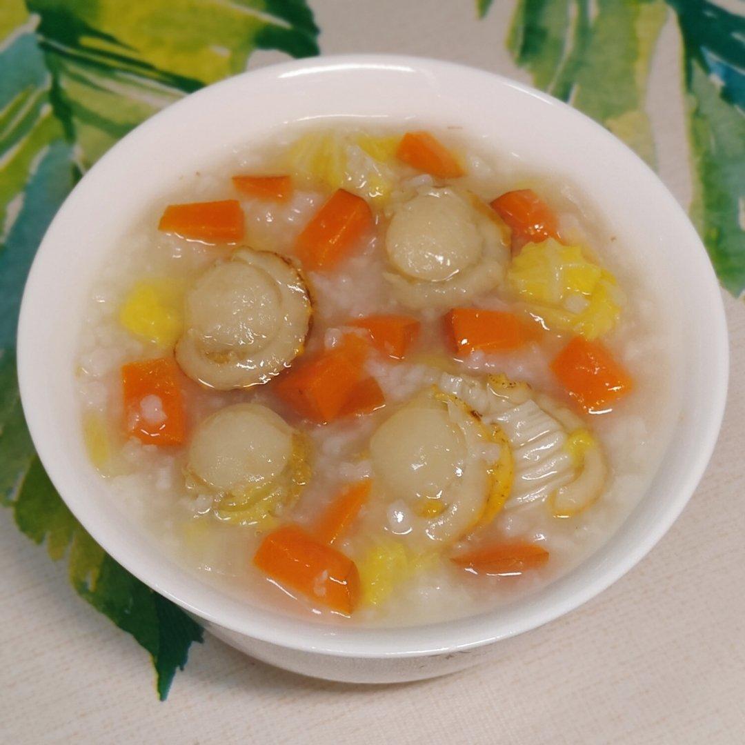 10M+扇贝胡萝卜青菜粥