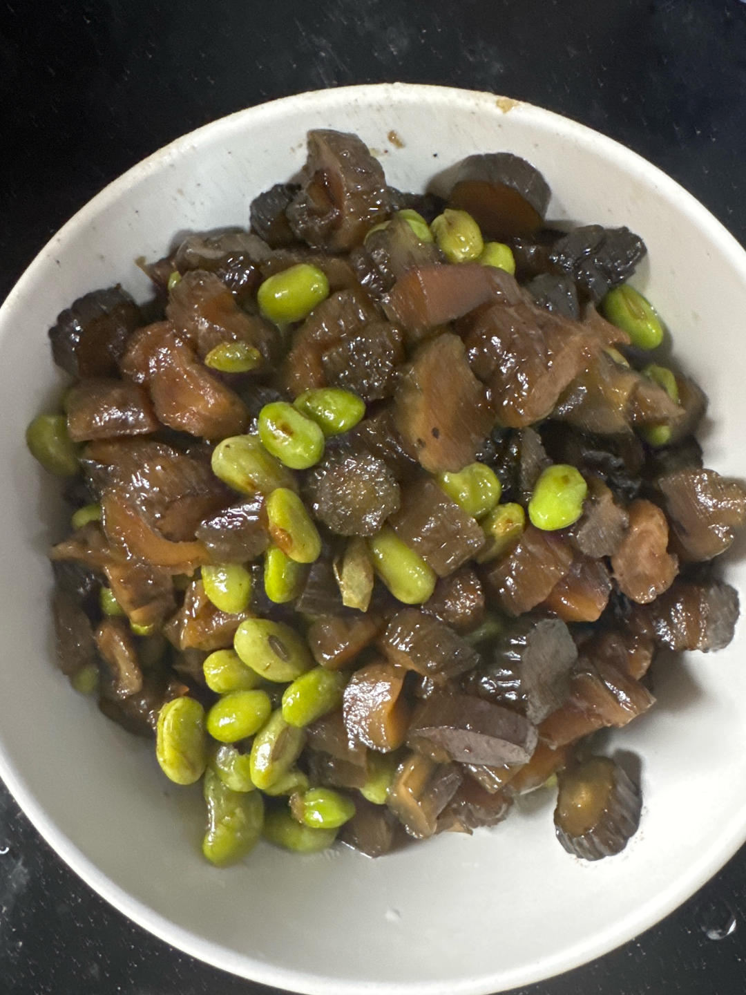 酱瓜炒毛豆