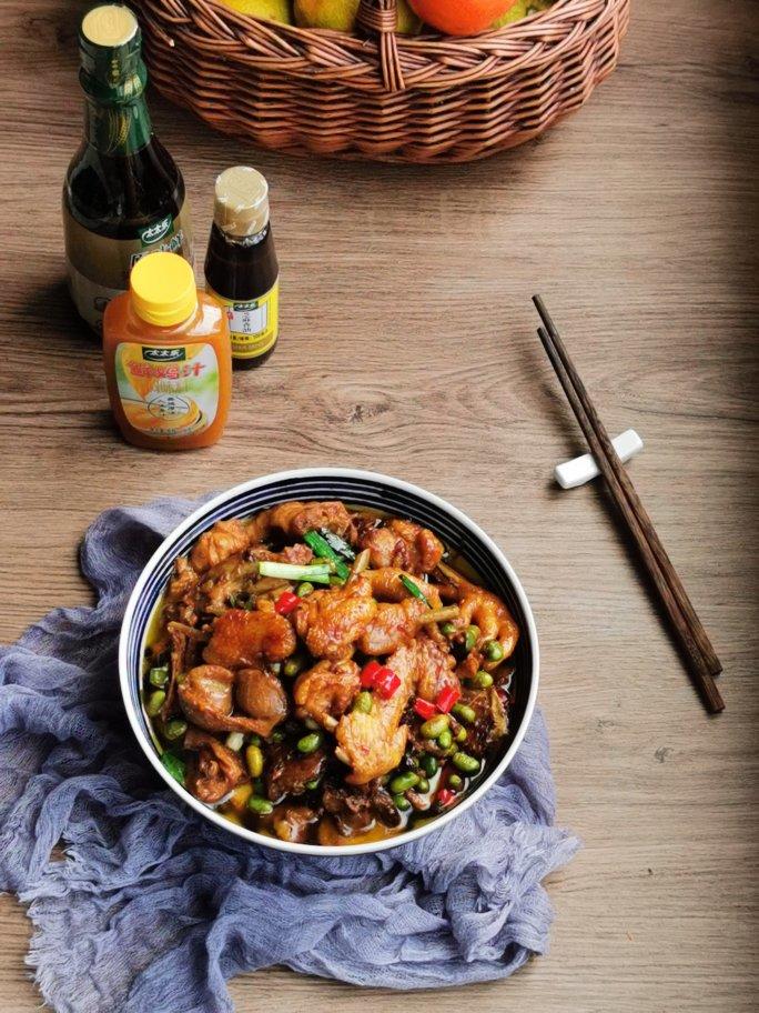 香菇腐竹滑鸡片