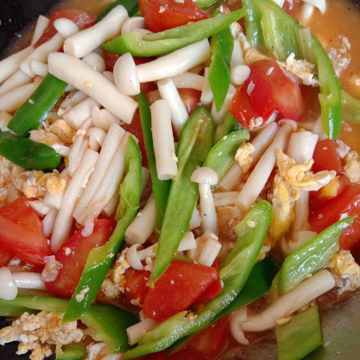 西红柿炒海鲜菇