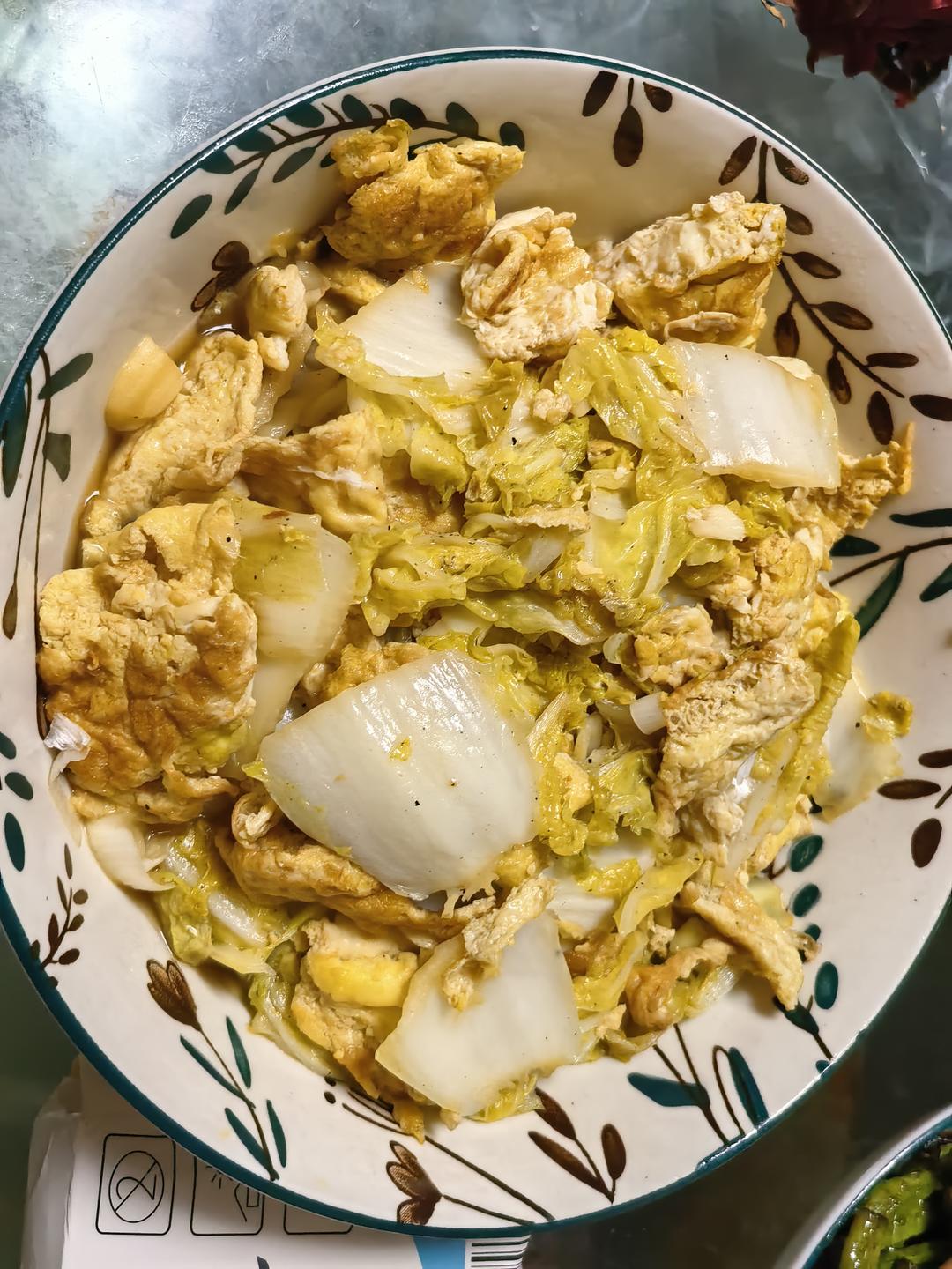 家常快手菜: 葱香鸡蛋炒白菜