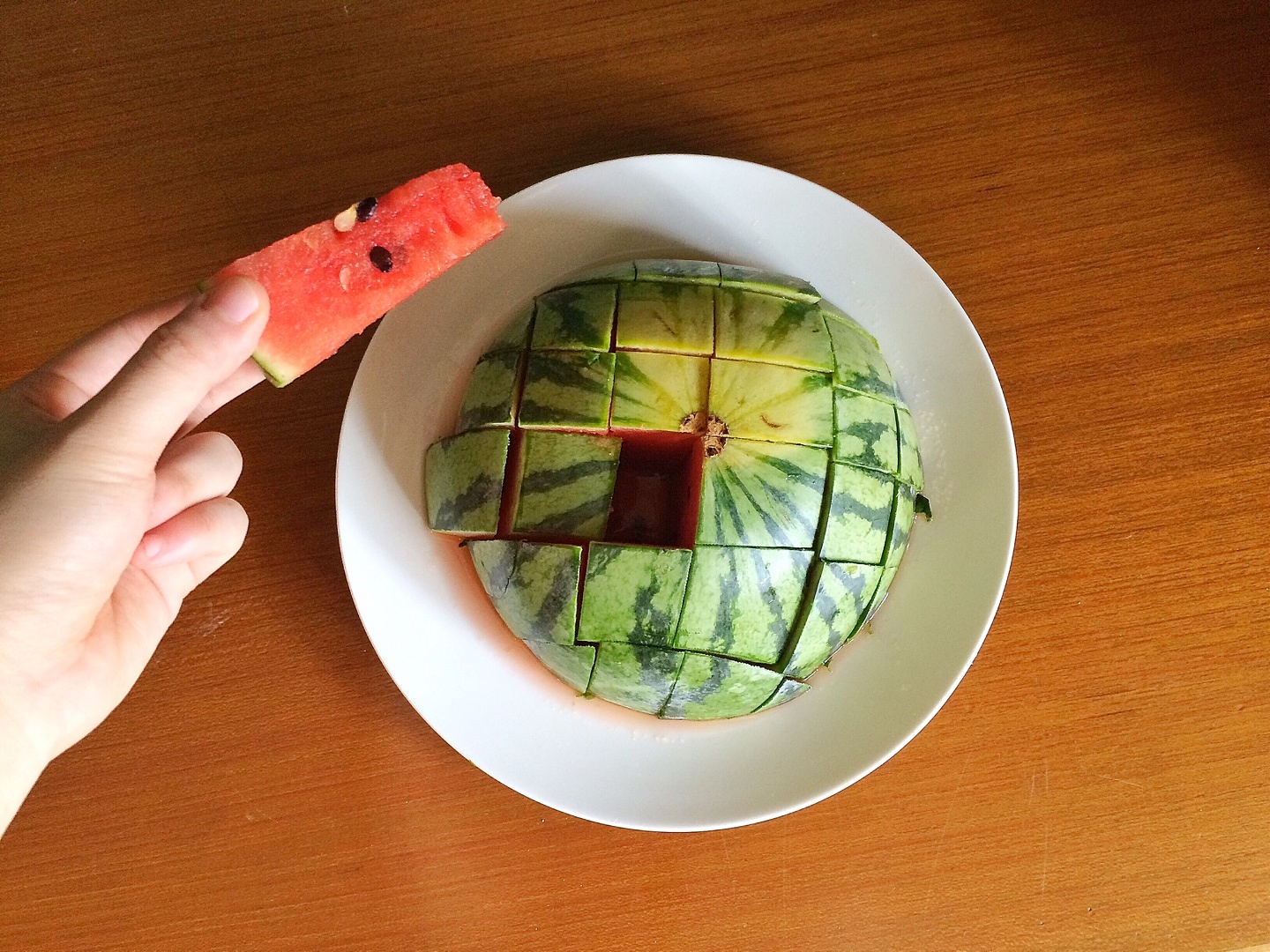 【木下大胃王】美式切西瓜的做法