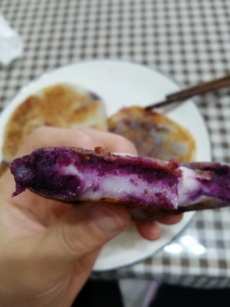 香糯山药紫薯饼