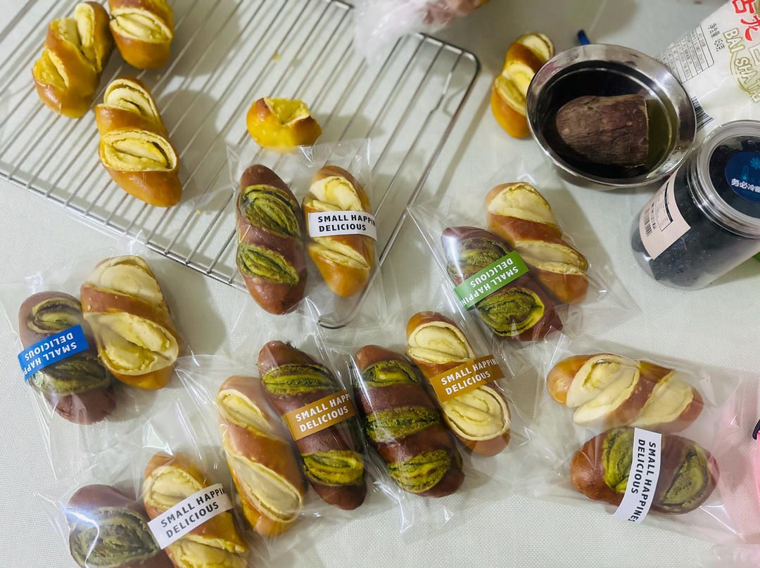 奶酪抹茶碱水番薯碱水的做法