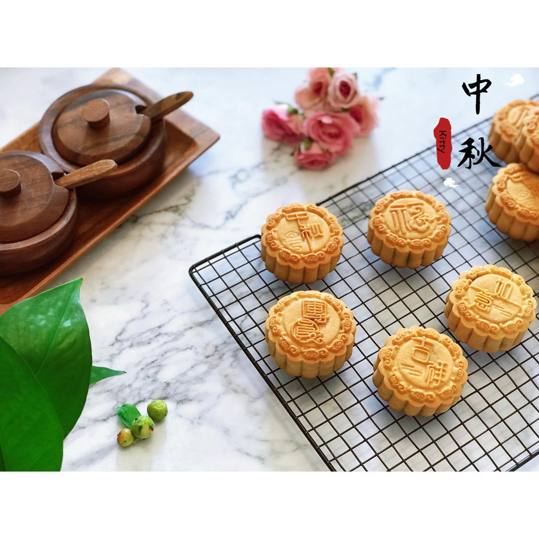 广式月饼&红豆沙咸蛋黄、花纹立体不塌腰