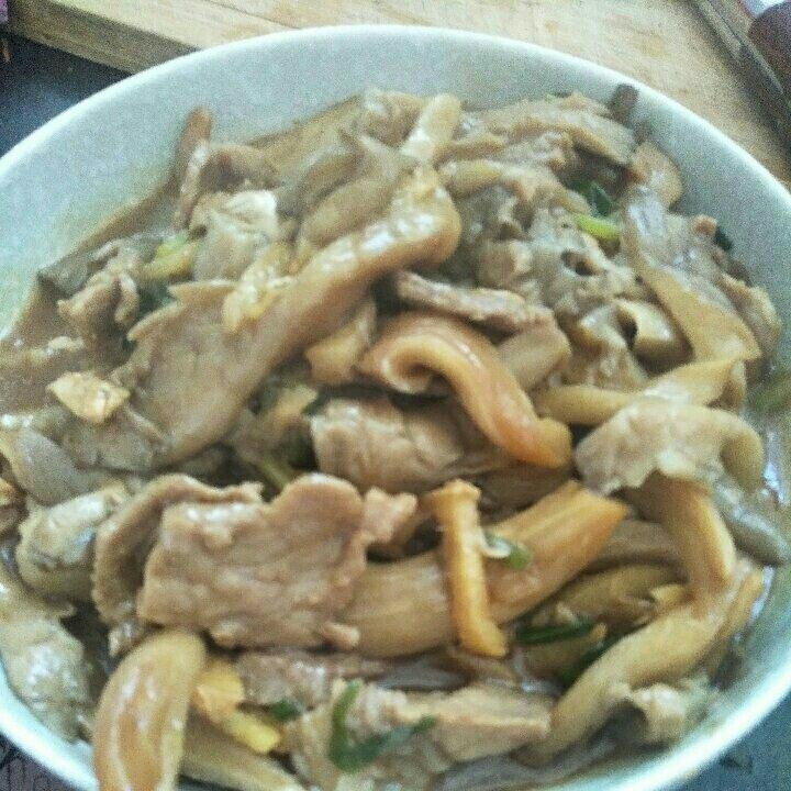 蘑菇炒肉片