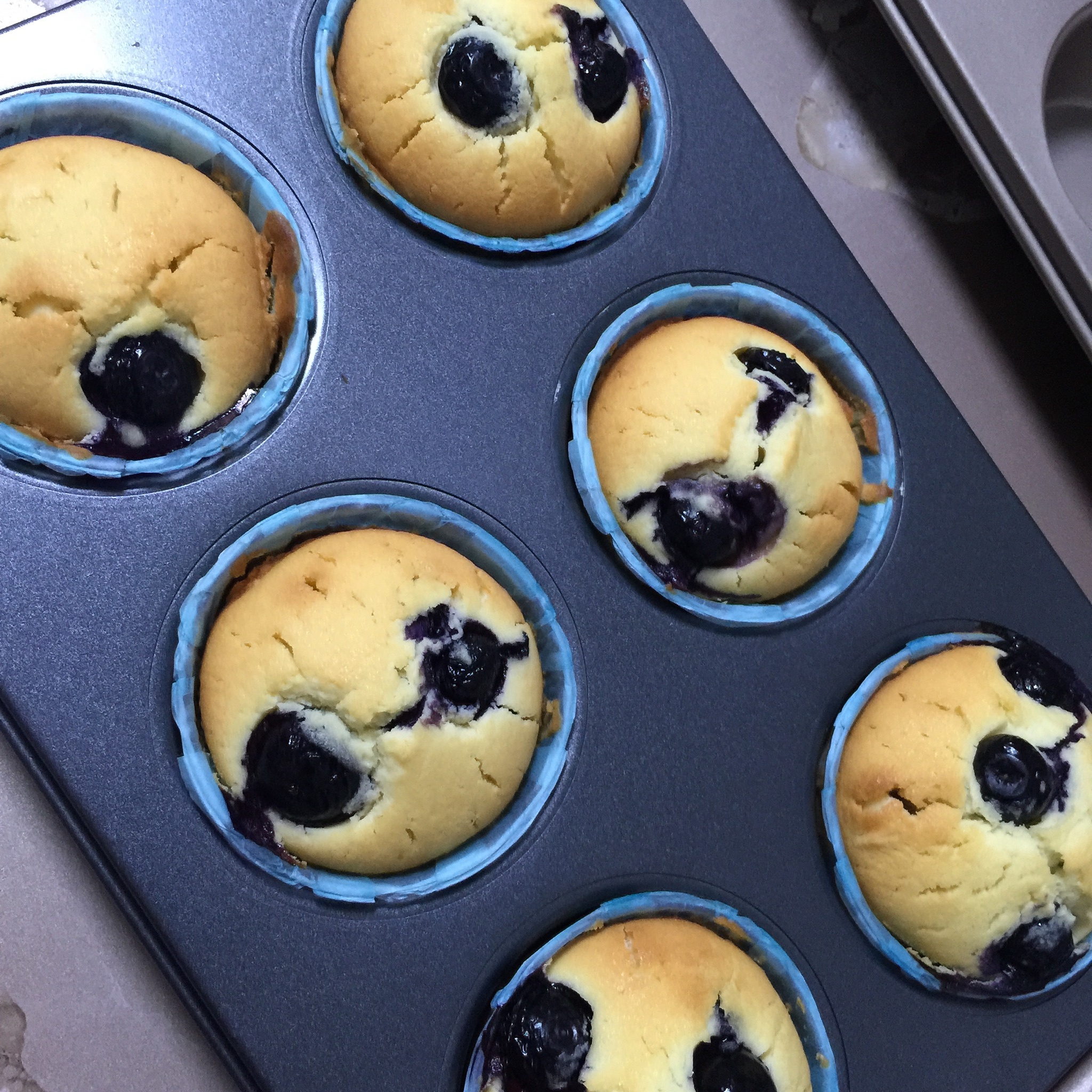 第二次尝试，加了蓝莓，Muffin的做法