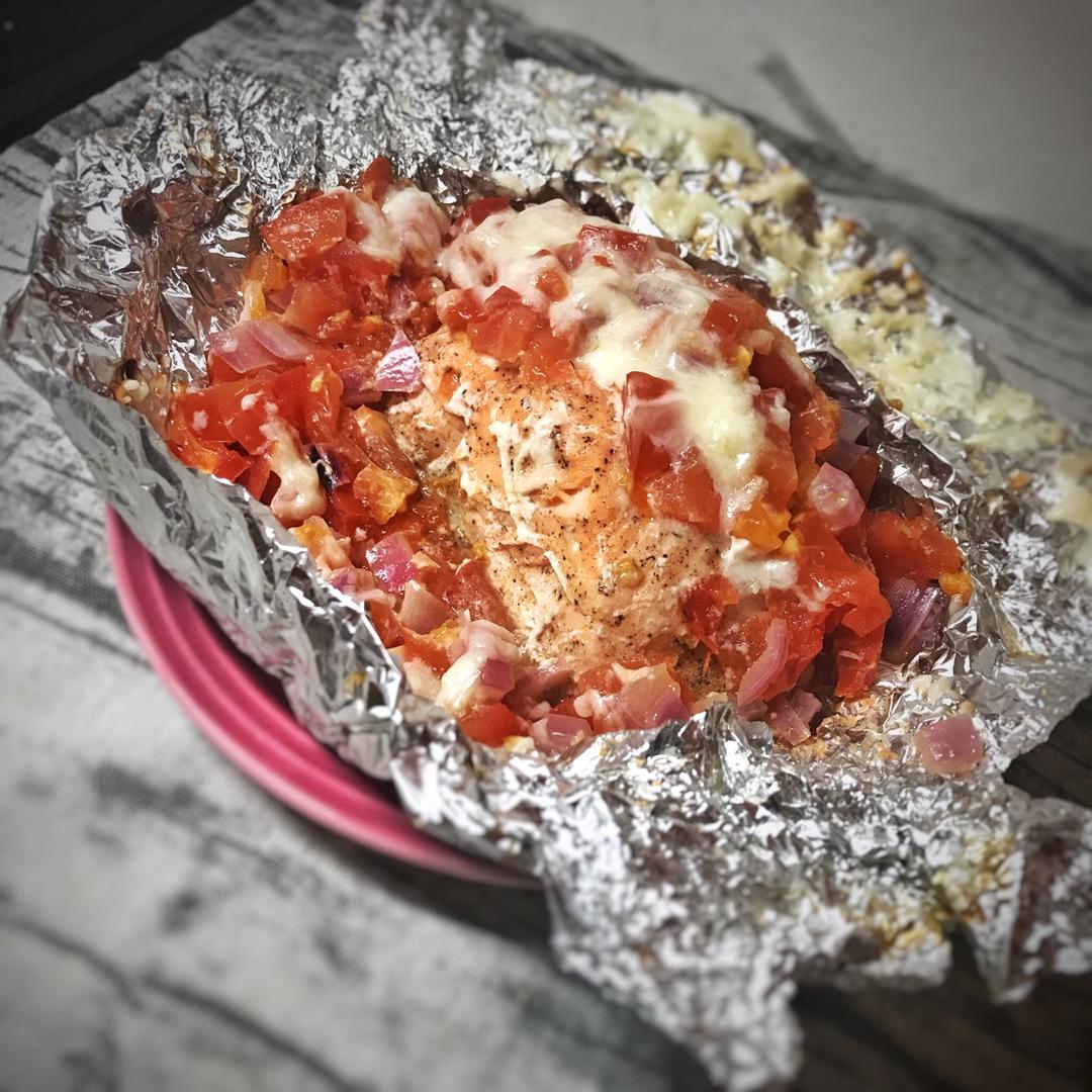 锡纸烤三文鱼  （Salmon Baked in Foil）