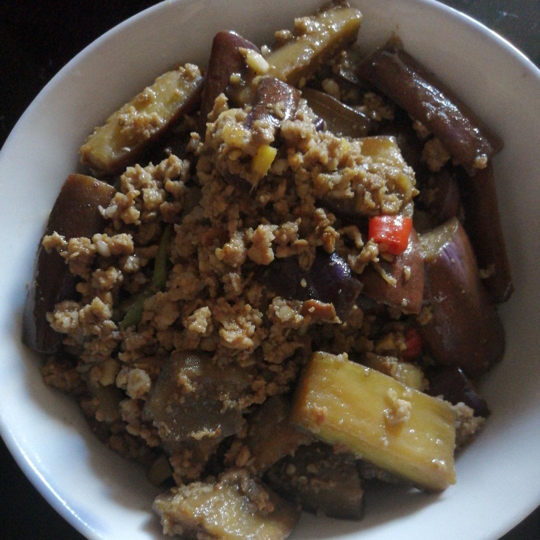 红烧肉沫茄子