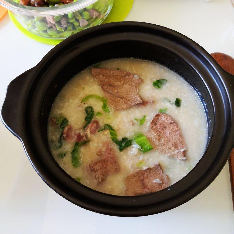 肥泡泡_ulka做的生滚青菜猪肝粥