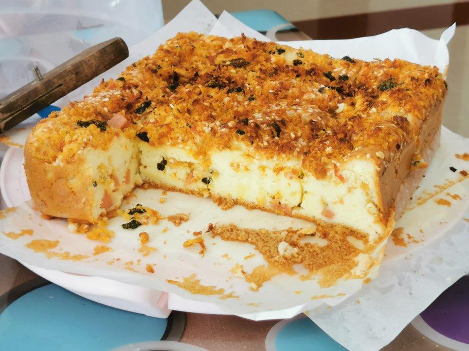 中国隐藏富豪做的芝士夹心肉松蛋糕