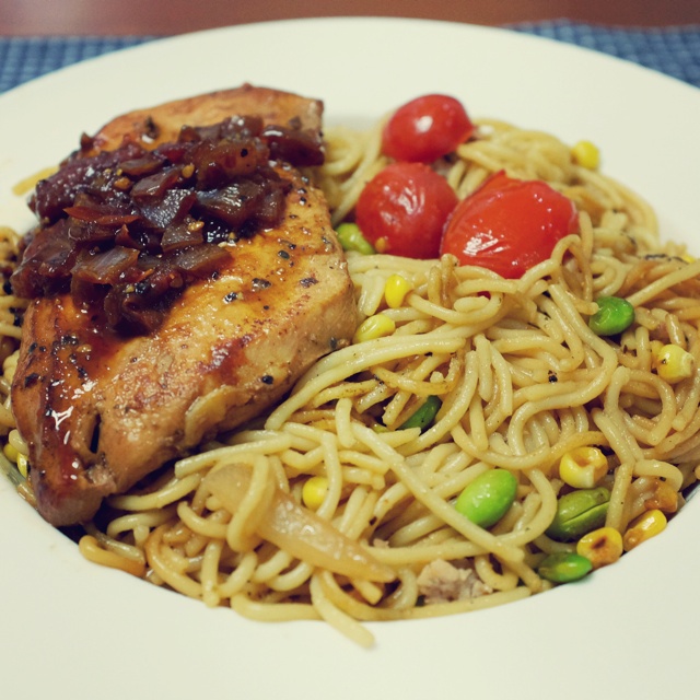 黑椒牛肉炒意大利面