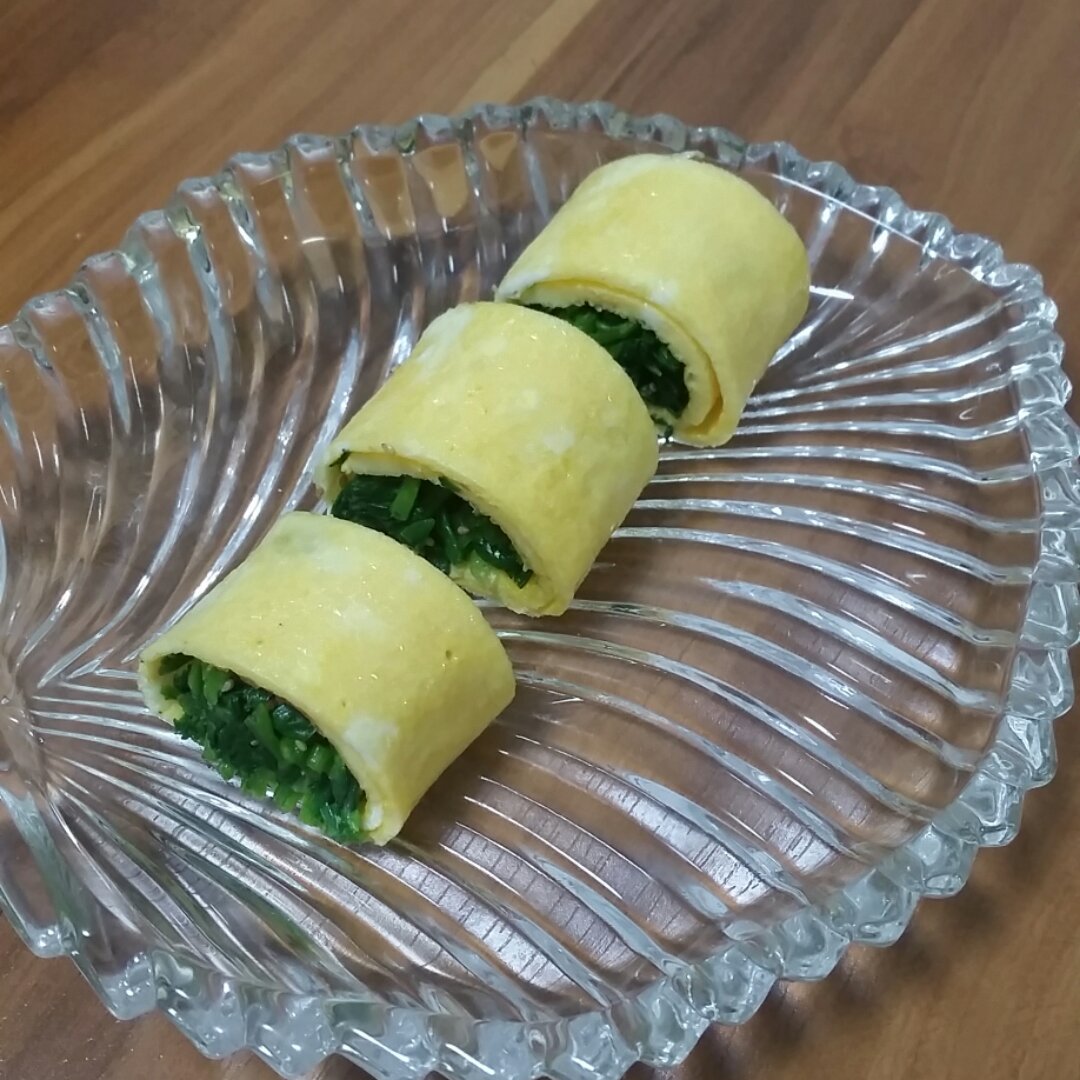 菠菜鸡蛋卷