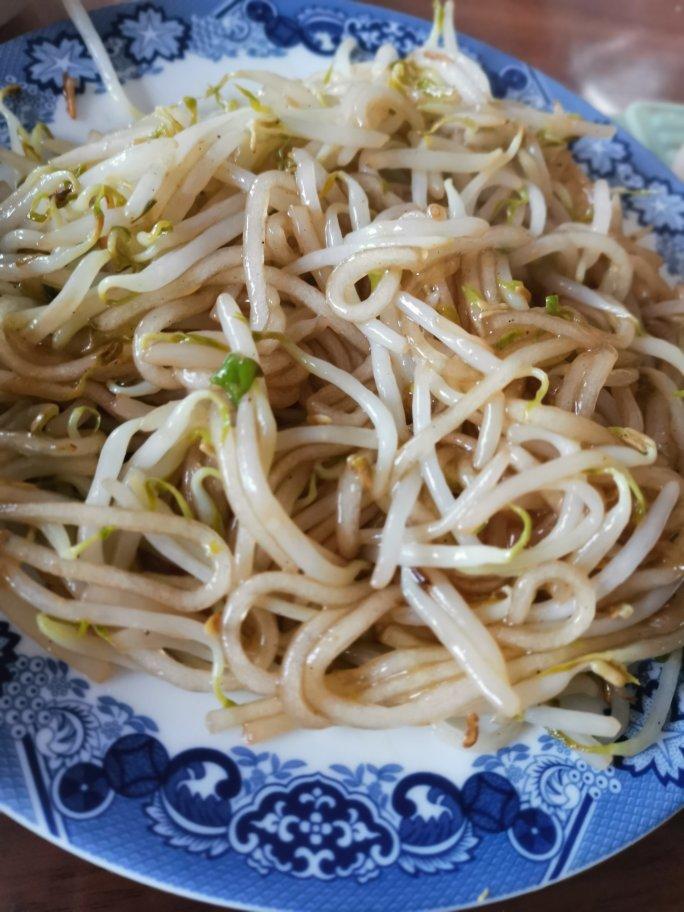 豆芽炒粉丝