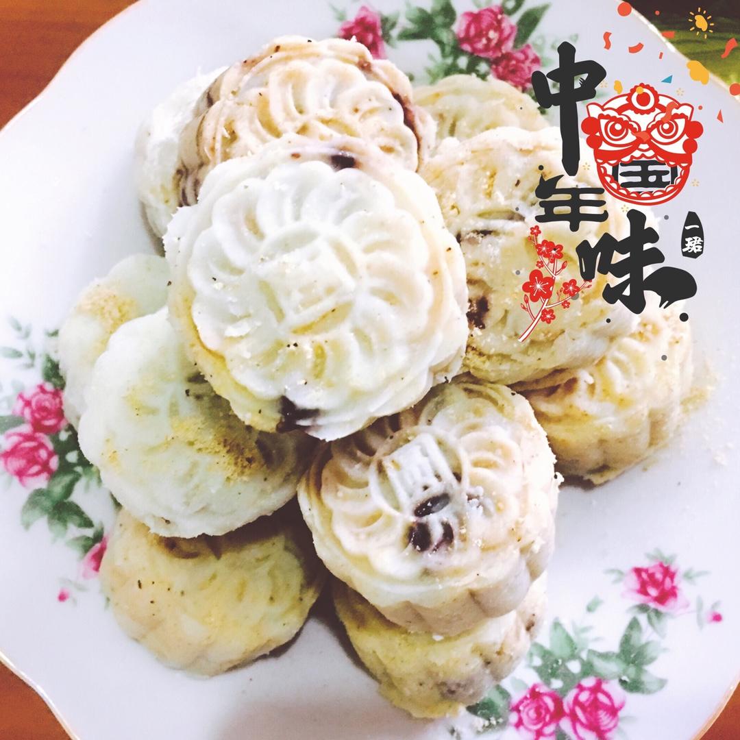 【微波红楼山药糕】无油无糖外层+红豆馅