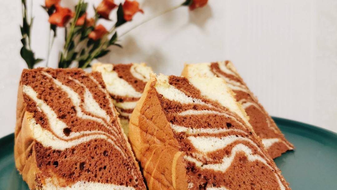 漂亮 斑马纹戚风蛋糕