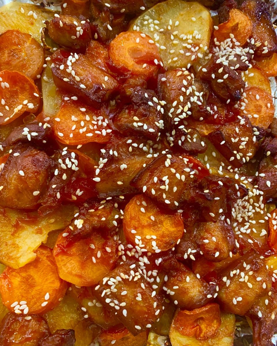 烤箱版土豆烤五花肉