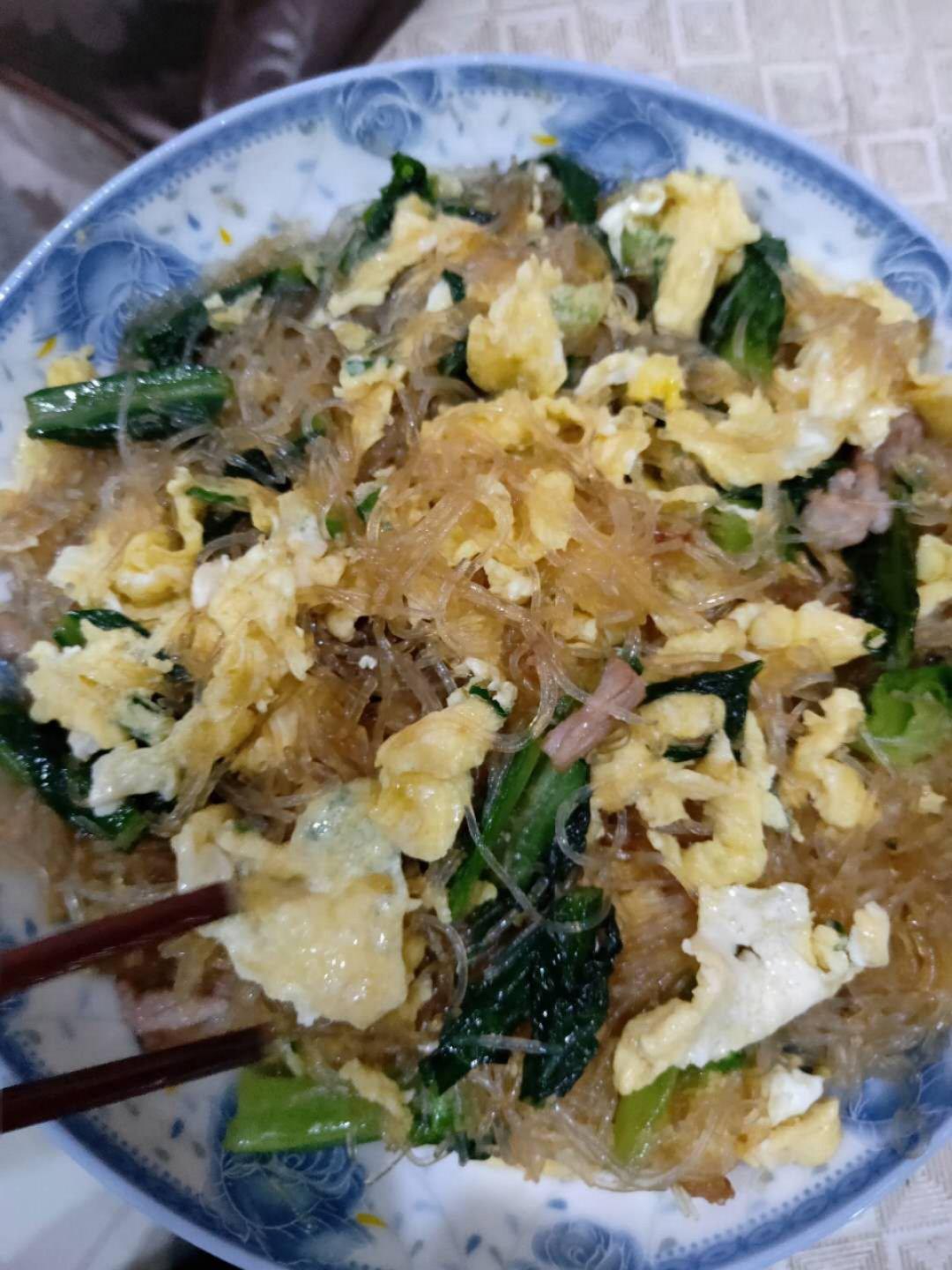包菜炒粉丝