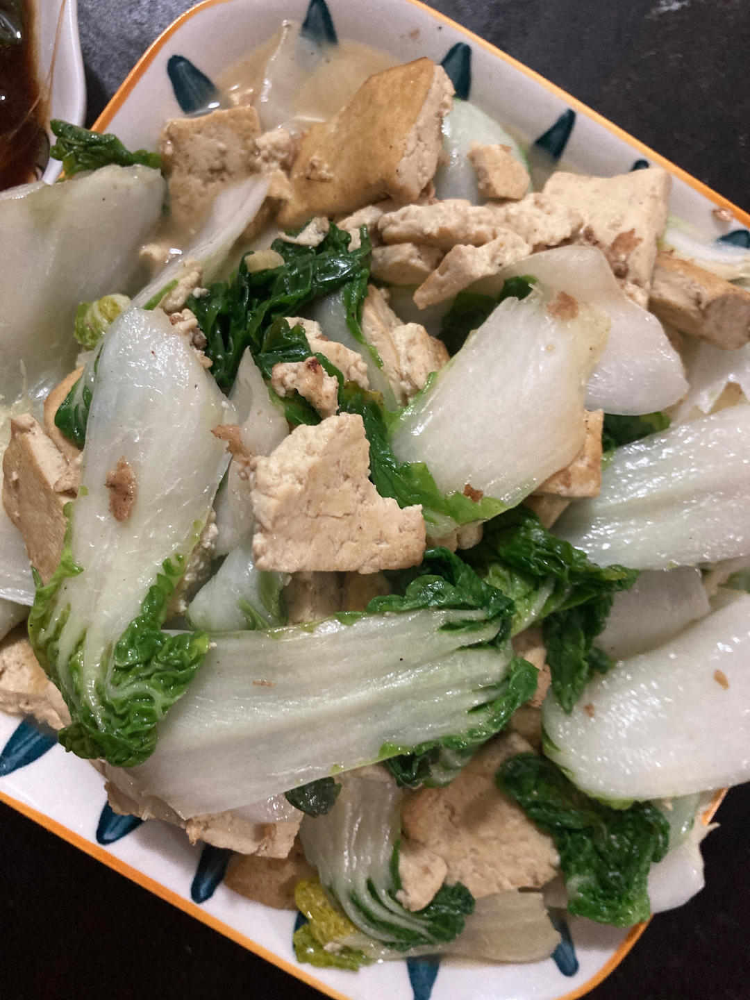 黄心菜炒豆腐