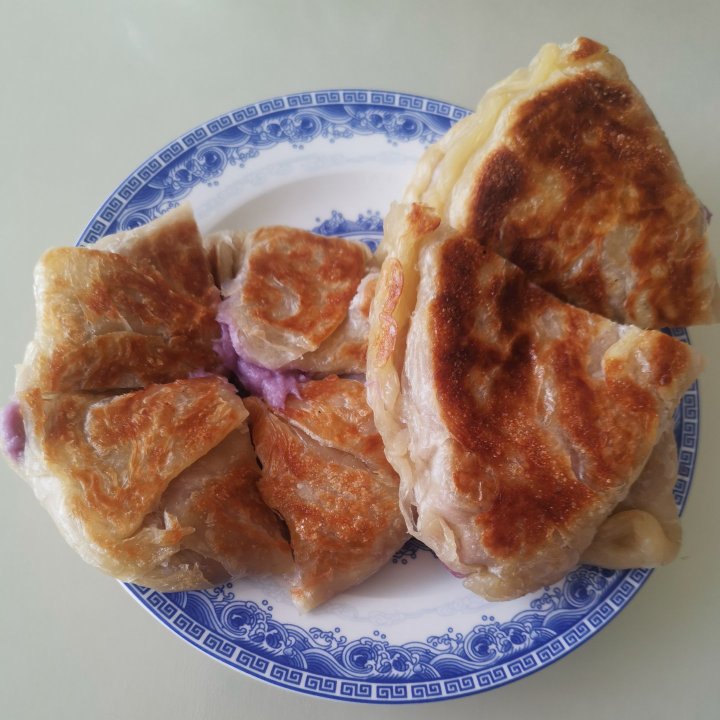 奶香芝士紫薯饼