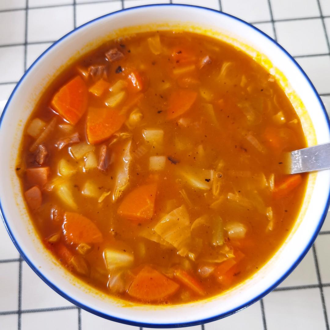 一份适合夏天喝的酸酸的罗宋汤，超级正宗的做法