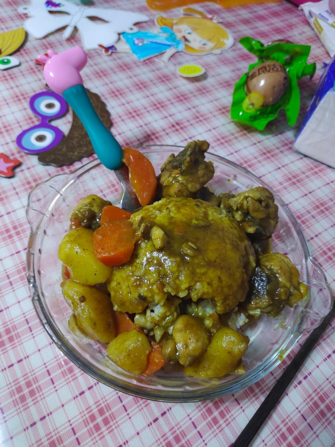 咖喱土豆炖鸡腿胡萝卜