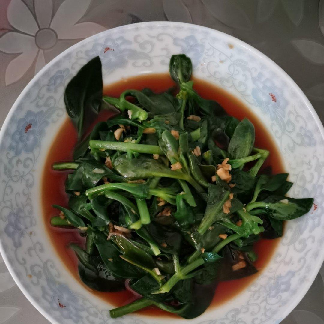 宝贝一鸣一袭白衣仗剑行做的凉拌田七叶