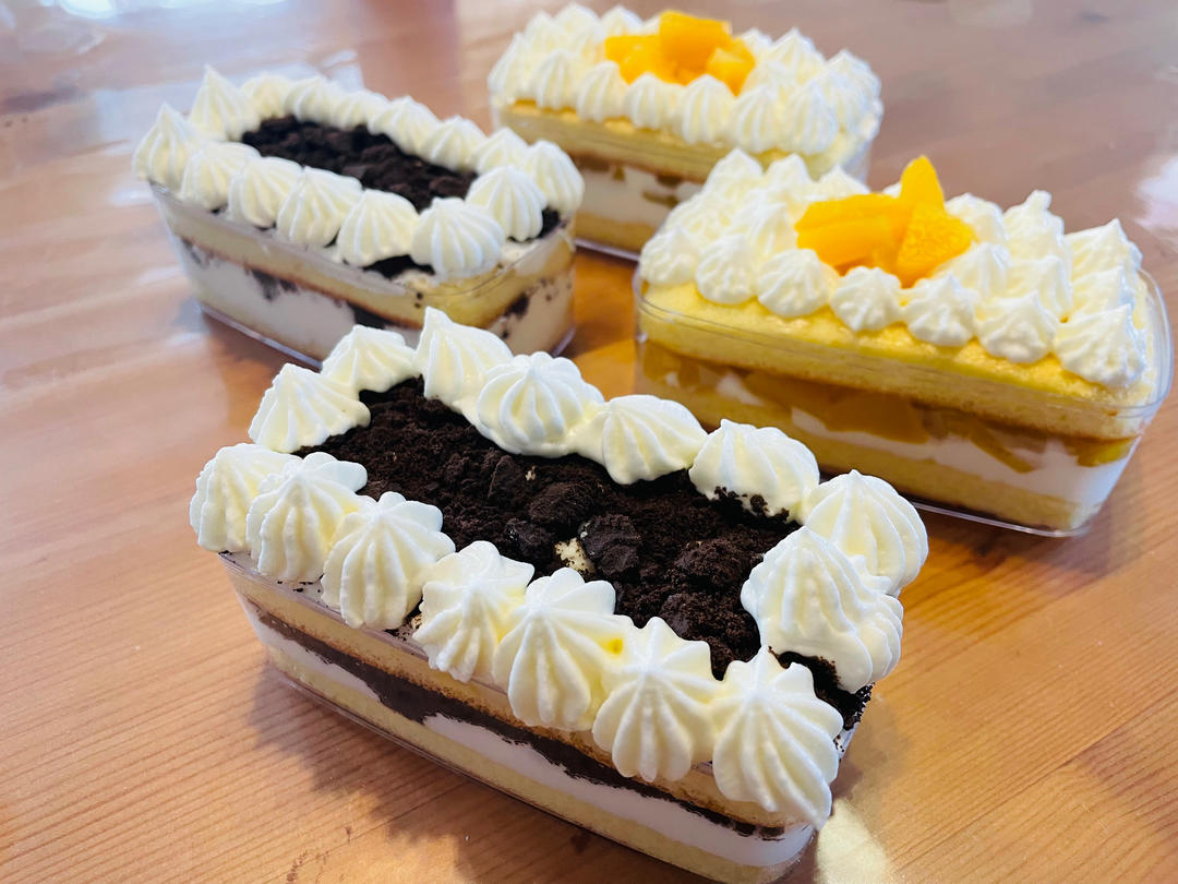 一次搞定4款盒子蛋糕｜草莓｜芒果｜肉松｜奥利奥｜超高颜值｜野餐必备