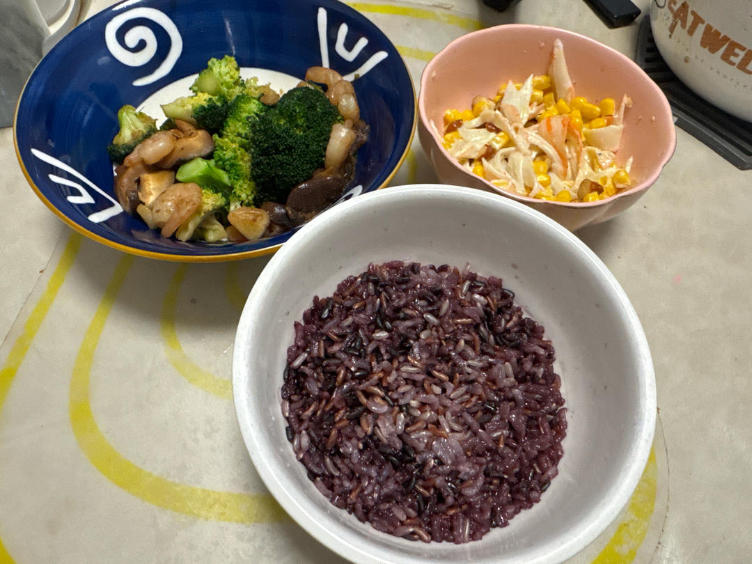 西蓝花香菇炒虾仁