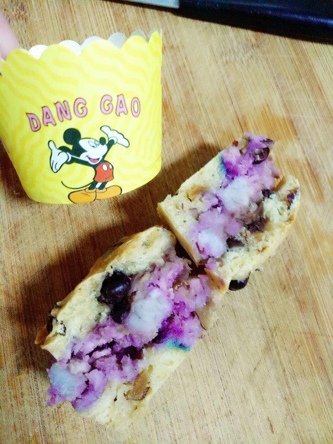 红豆香芋快手面包丨健康·烘焙