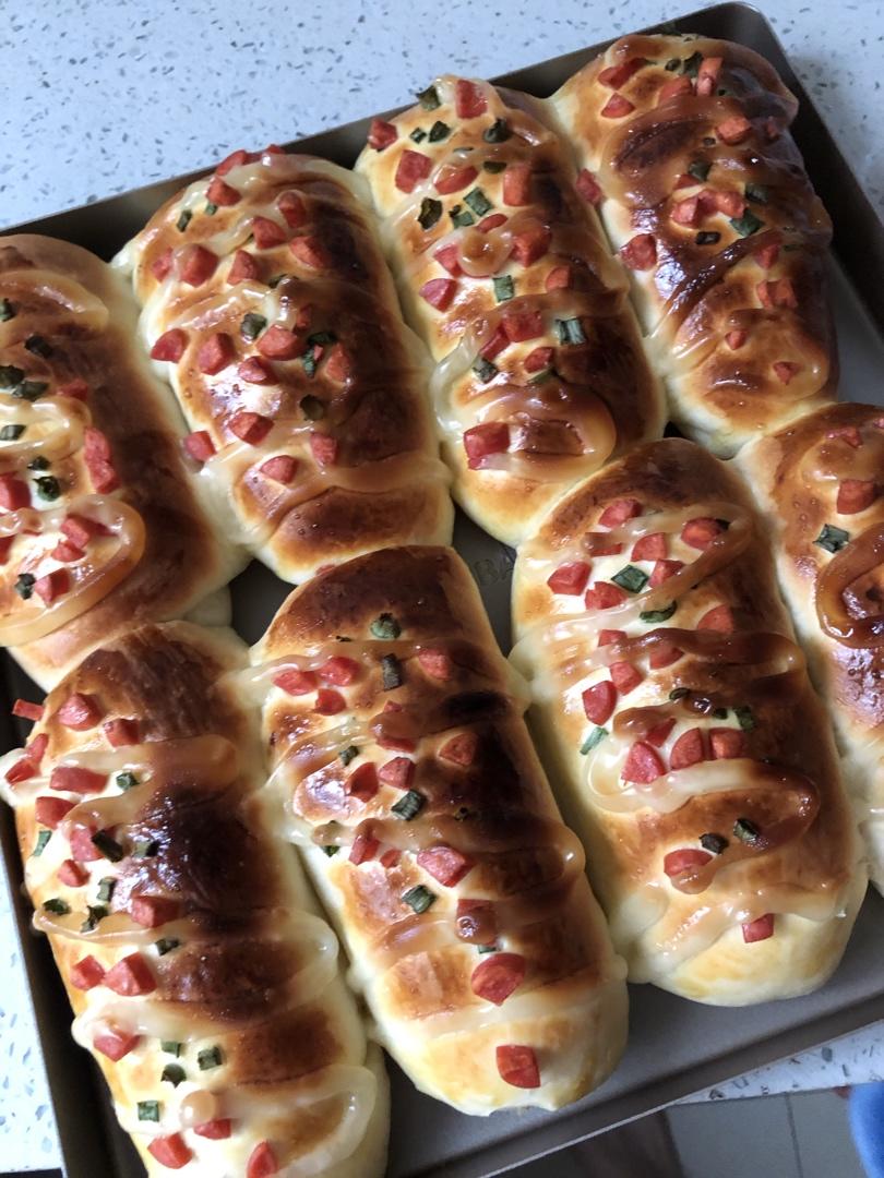 香葱火腿肉松面包