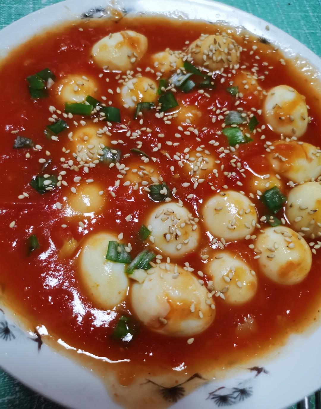 茄汁虎皮鹌鹑蛋