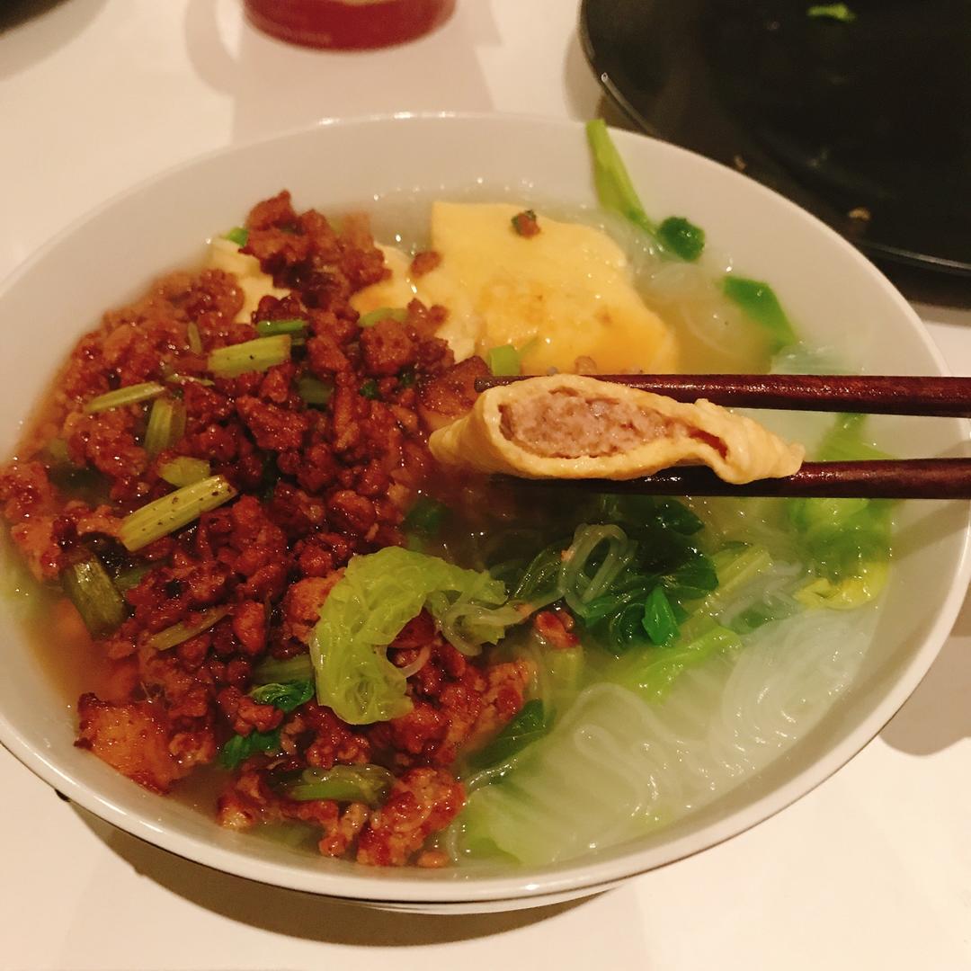 家常肉末面