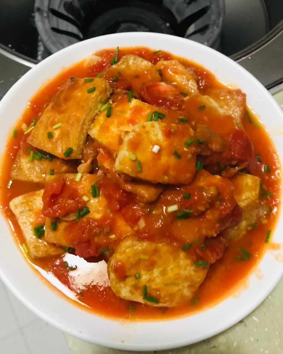 西红柿烧豆腐