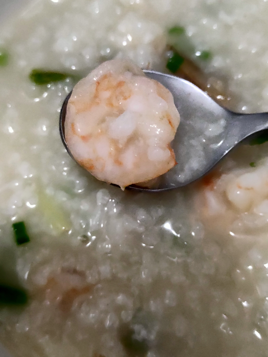 鲜虾粥🦐胚芽米🍚版超级快手 无滤镜的做法 步骤14