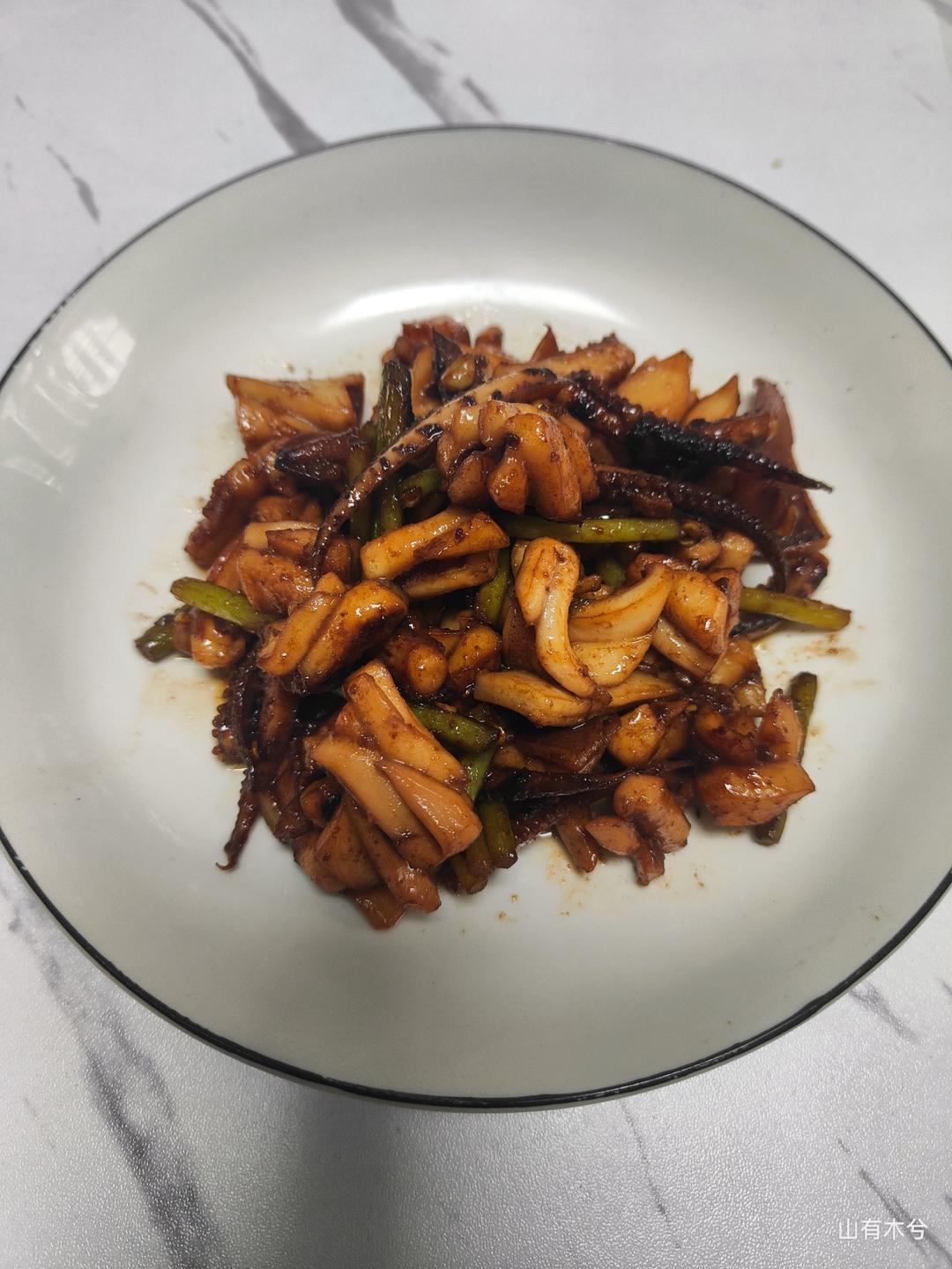 爆炒墨鱼 最好的下酒菜